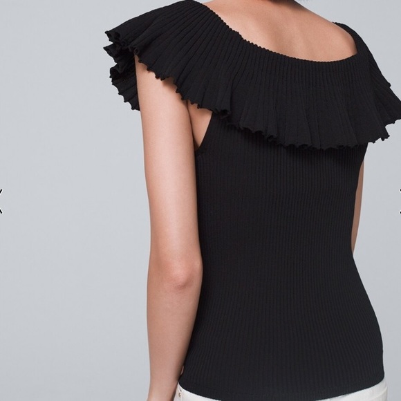WHBM • Ruffled Ribbed-Knit Sweater - Picture 4 of 6